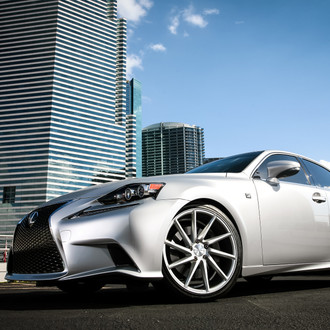 Vossen VVSCVT Gloss Silver on Lexus IS - Photo by Exclusive Motoring