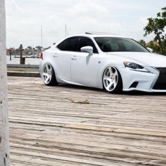 Magnetic White Lexus IS Gets Chrome Mesh Grille — CARiD.com Gallery