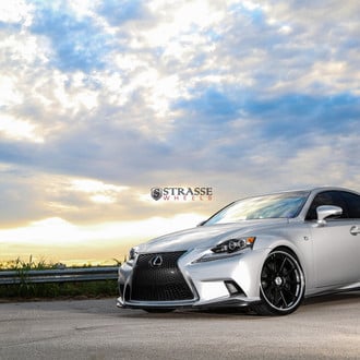 Silver Lexus IS F with Aftermarket Front Bumper - Photo by Strasse Forged