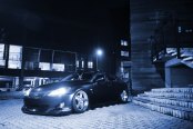 Dropped to the Ground Badass Black Lexus IS with Custom Front Lip