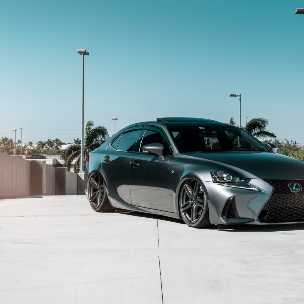 Aftermarket Headlights on Gray Lexus IS F - Photo by Vossen