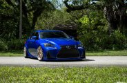 Appropriately Futuristic Blue Lexus IS on Avant Garde Wheels