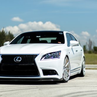 White Pearl Lexus LS Sitting on Vossen Wheels with Red Brakes — CARiD ...