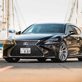 Forged Vossen Rims Looking Modern on Black Lexus LS