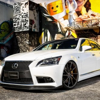 White Pearl Lexus LS Sitting on Vossen Wheels with Red Brakes — CARiD ...