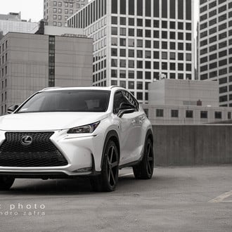 Imposing White Lexus NX Showing Off Matte Black Wheels