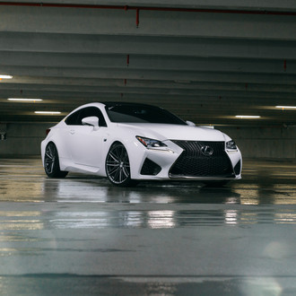 Blacked Out Grille on White Lexus RC - Photo by Vossen