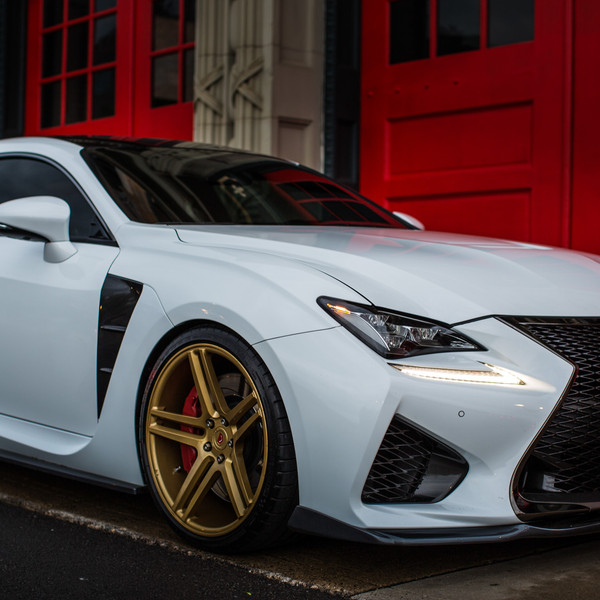 White Lexus RC with Custom Front Lip Spoiler - Photo by Lexus