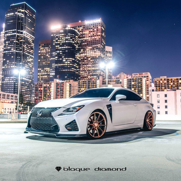 Carbon Fiber Front Lip on White Lexus RC - Photo by Blaque Diamond