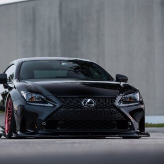 Stanced Lexus RC-F on Gloss Silver Vossen VFS6 — CARiD.com Gallery