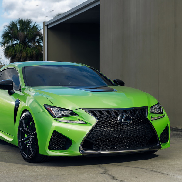 Lime Green RC-F on Verona Gunmetal Rims - Photo by XO Luxury