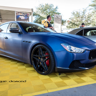 Custom Matte Blue Meserati Ghibli - Photo by Blaque Diamond
