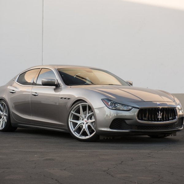 Custom Front Bumper on White Maserati Ghibli - Photo by Vorsteiner