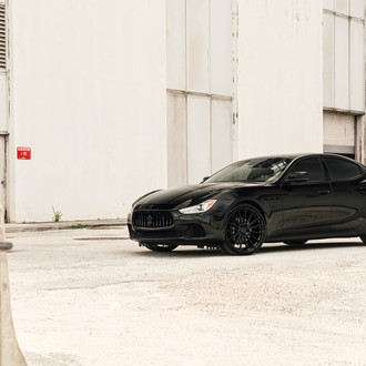 Blacked Out Maserati Ghibli on Avant Garde Rims - Photo by Avant Garde Wheels