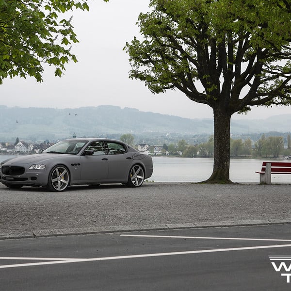 Custom Gray Matte Maserati Quattroporte - Photo by Vossen