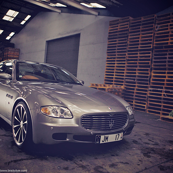 Silver Metallic Maserati Quattroporte with Chrome Grille - Photo by Vossen