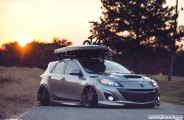 Gray Mazda 3 Goes Low and Gets Custom Body Kit