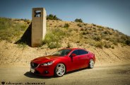 Drool Car: Candy Red Mazda 6 on Silver Blaque Diamond Wheels