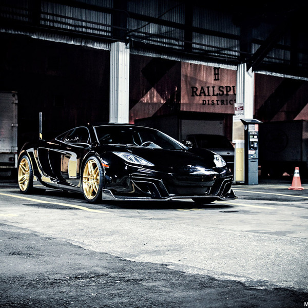 Gloss Black Mclaren 12C with Custom Body Kit - Photo by ADV.1