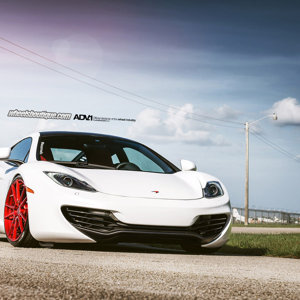 White Mclaren 12C with Custom Front Bumper - Photo by ADV.1
