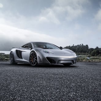 Gray McLaren 12C with Carbon Fiber Front Bumper - Photo by Vorstiner