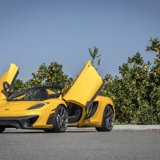 Custom Yellow McLaren 12C with Black Accents - Photo by Vorstiner