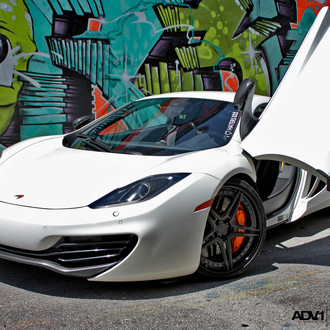 Custom White Mclaren 12C Vertical Doors - Photo by ADV.1