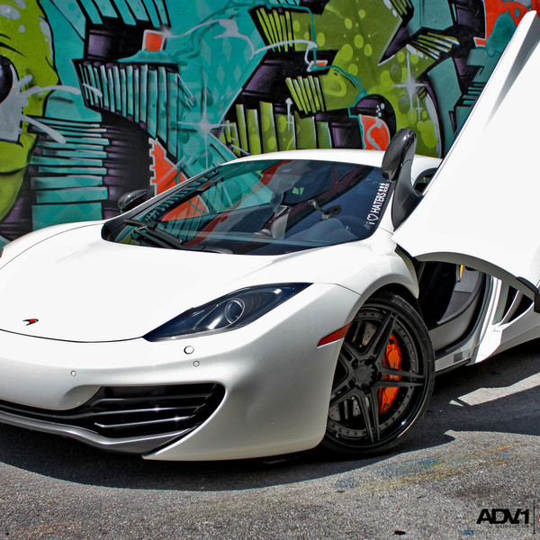 Custom White Mclaren 12C Vertical Doors - Photo by ADV.1