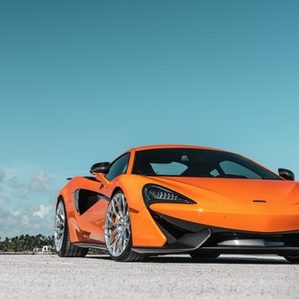 Orange McLaren 570S with Carbon Fiber Canards - Photo by Vossen