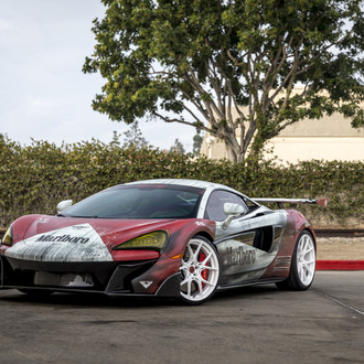Yellow Headlights on Custom Painted McLaren 570S - Photo by Vorsteiner