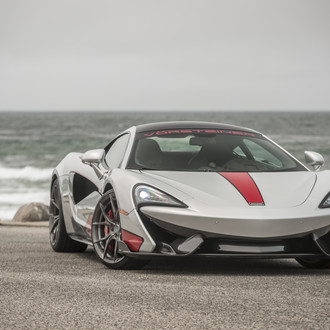 Gray McLaren 570S with Dark Smoke Headlights - Photo by Vorstiner