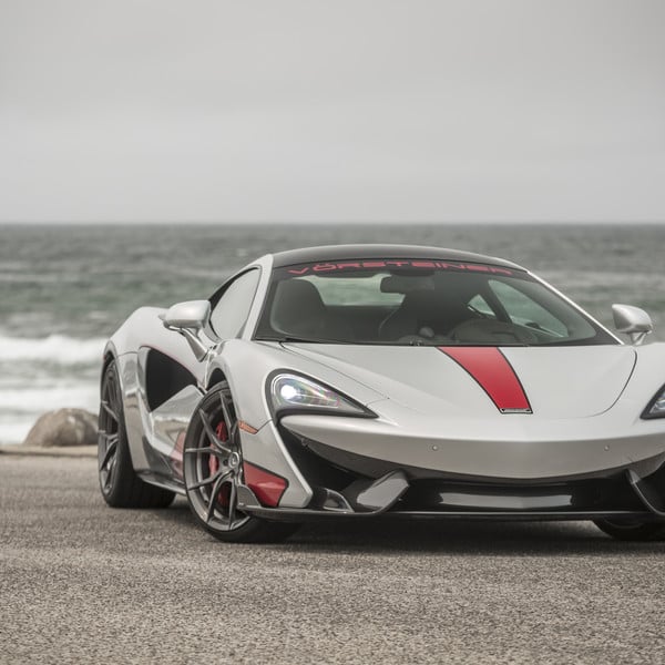 Gray McLaren 570S with Dark Smoke Headlights - Photo by Vorstiner