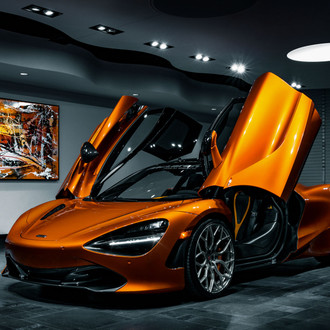 Magnetic Exotic: Orange McLaren 720S with Vertical Doors
