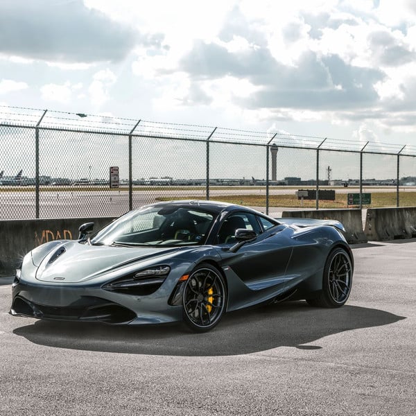 Gray McLaren 720S with Aftermarket Front Bumper - Photo by Anrky Wheels