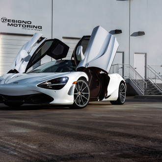 White McLaren 720S with Vertical Doors - Photo by Vossen