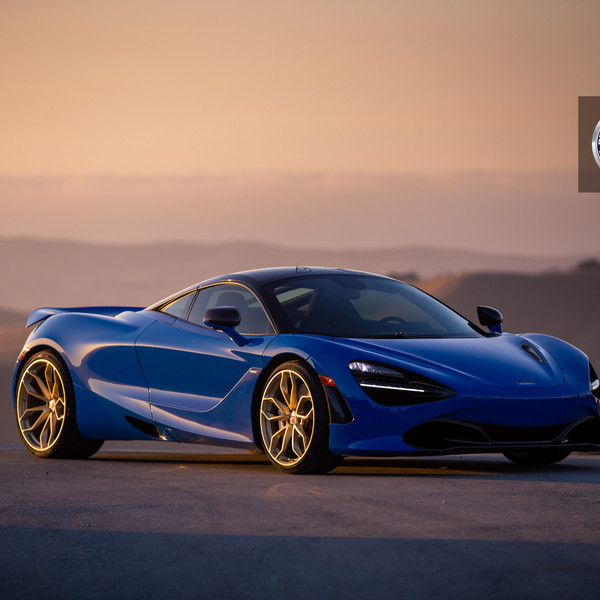 Blue McLaren 720S with Dark Smoke Headlights - Photo by HRE Wheels