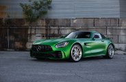 Emerald Green Mercedes AMG GT Wearing Aftermarket LED Headlights