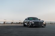 Glossy Black Mercedes AMG GT Shows Off Custom Vorsteiner Wheels