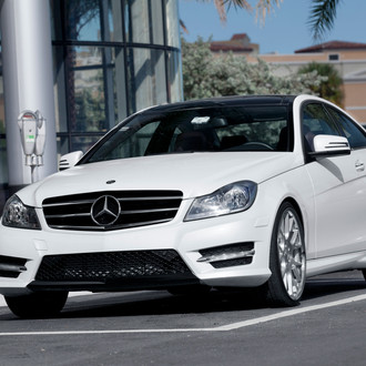 This is What Elegance Looks Like: Mercedes C-Class on Polished Aftermarket Rims