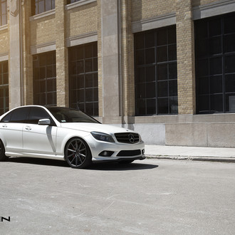Subtle Custom Touches on White Mercedes C-Class