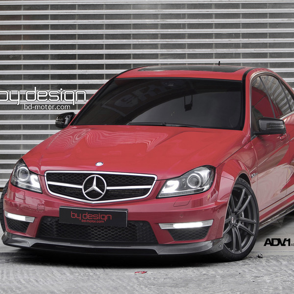 Red Rocket - Mercedes C63 AMG on Custom Wheels - Photo by ADV.1