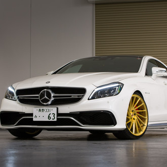 White Mercedes CLS Class with Custom Bumper - Photo by Vossen