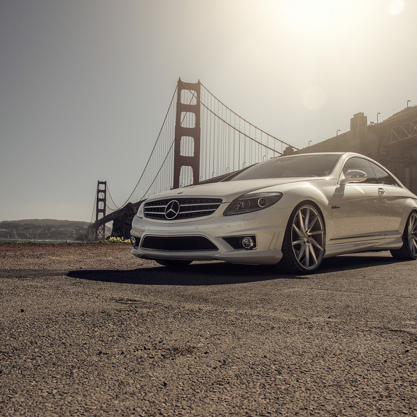 Mercedes CL Class with Custom Front Bumper Cover - Photo by Vossen