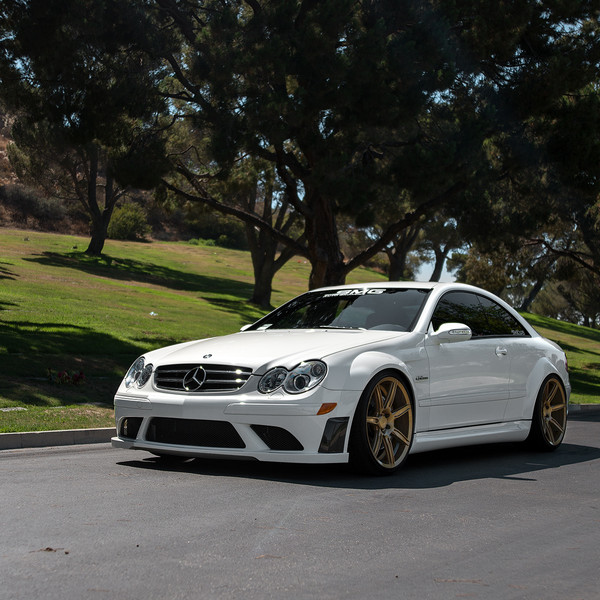 White Mercedes CLK Class with Custom Front Bumper - Photo by Zito Wheels