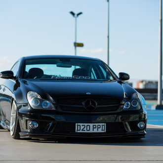 Custom Lowered Black Mercedes CLS - Photo by Vossen