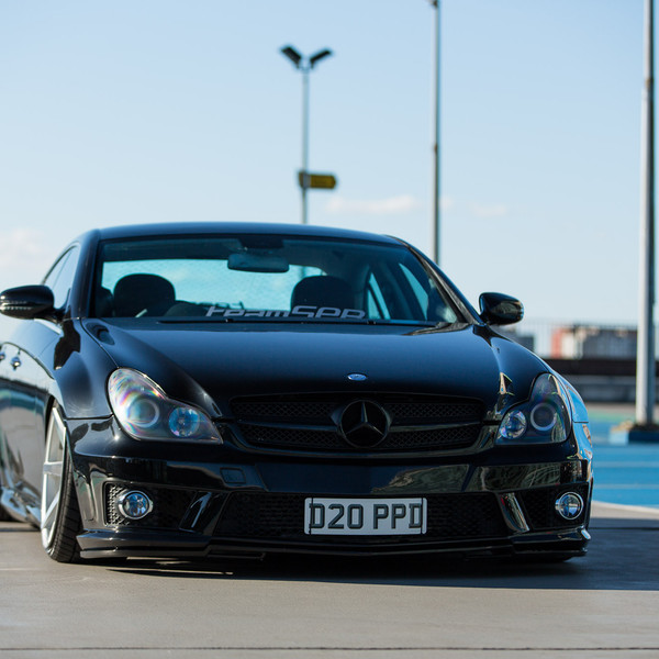 Custom Lowered Black Mercedes CLS - Photo by Vossen