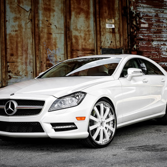 White Mercedes CLS on Forgiato Custom Wheels - Photo by Exclusive Motoring