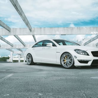 Miami Heat - Lowered Mercedes CLS63 on Aftermarket Rims - Photo by ADV.1
