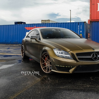 Brown Matte Mercedes CLS-Class Taken to Another Level with Custom Parts