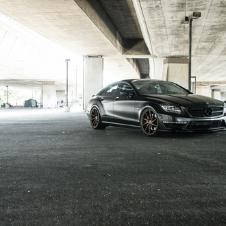 Carbon Fiber Goodies on Custom Black Mercedes CLS